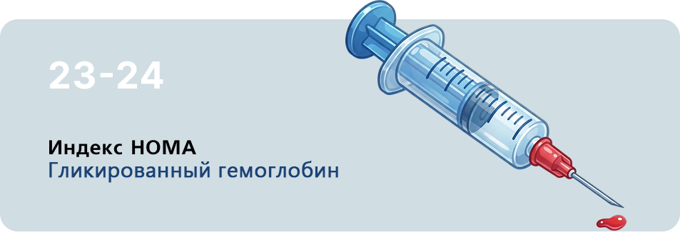 ИНДЕКС НОМА + ГЛИКИРОВАННЫЙ ГЕМОГЛОБИН